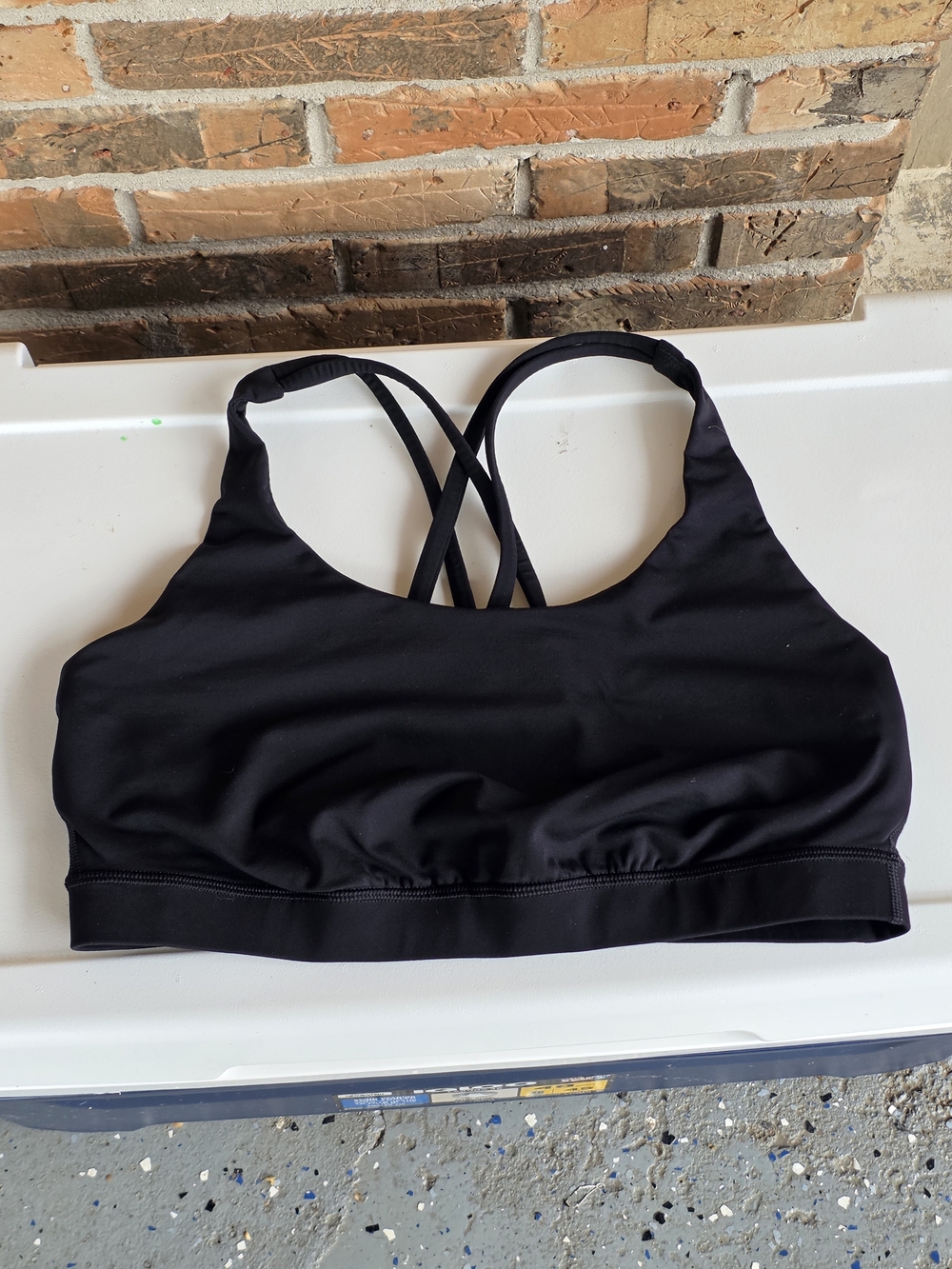 lululemon athletica Black Crisscross Strappy Sports Bra
